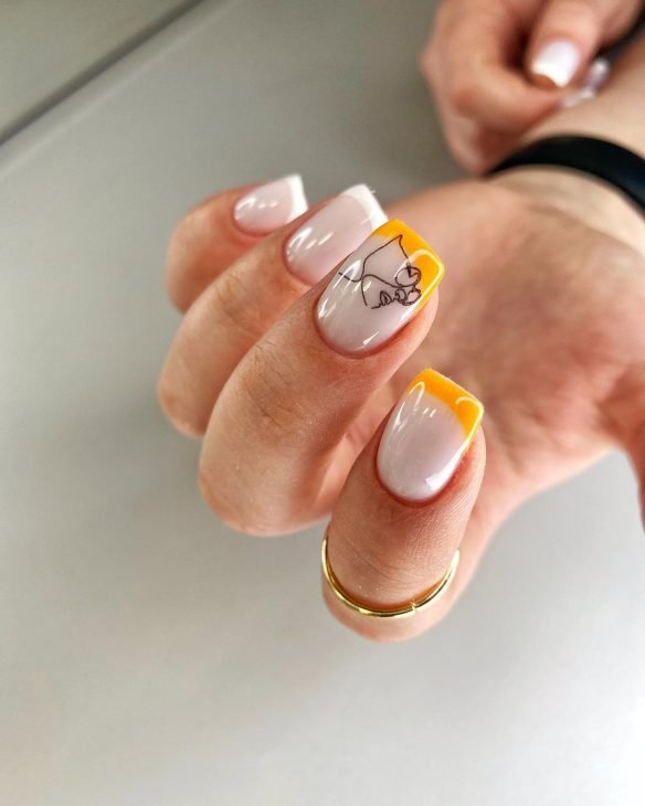 Zesty Lemonade Short Square Nails