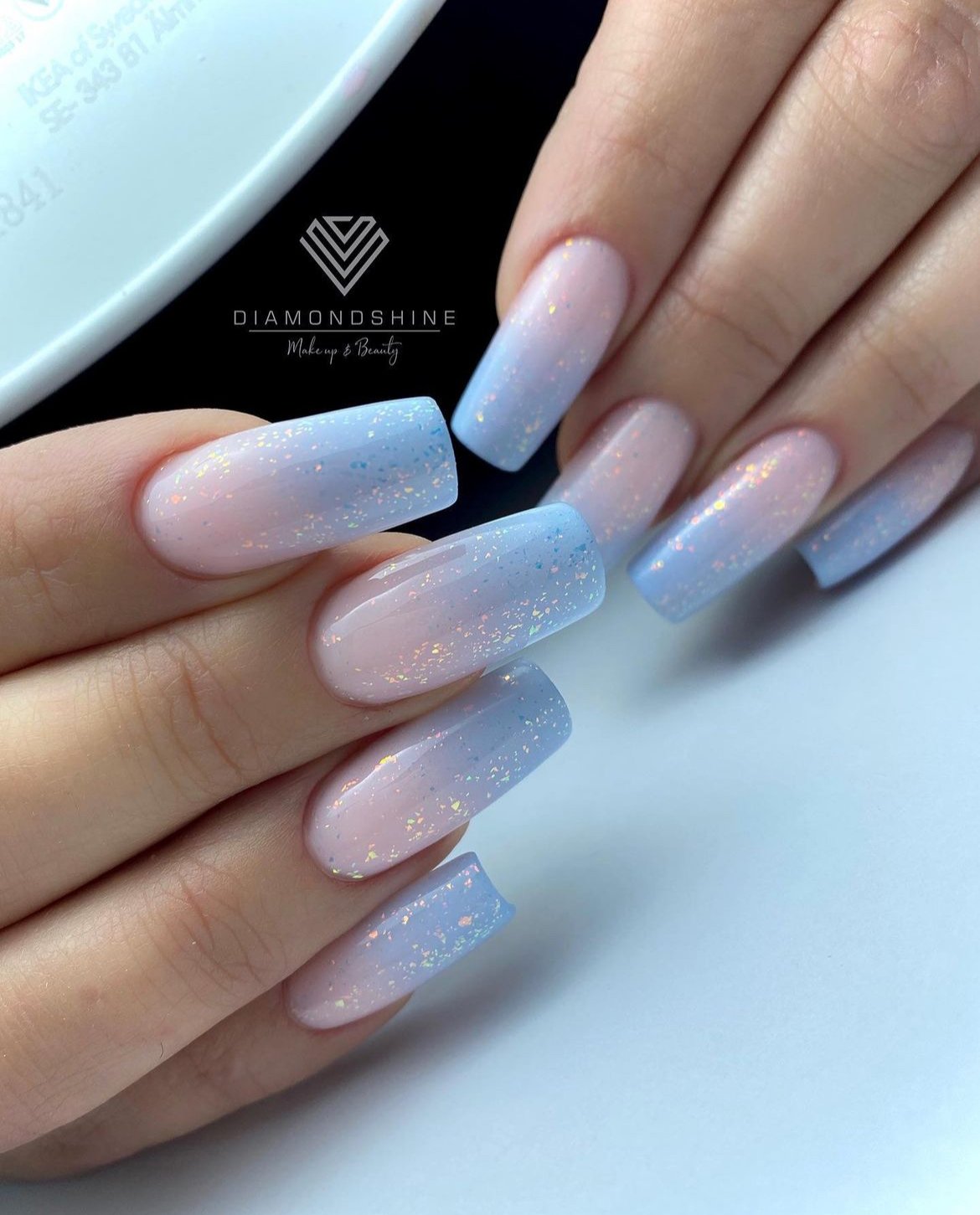 Glittering Cerulean Tips