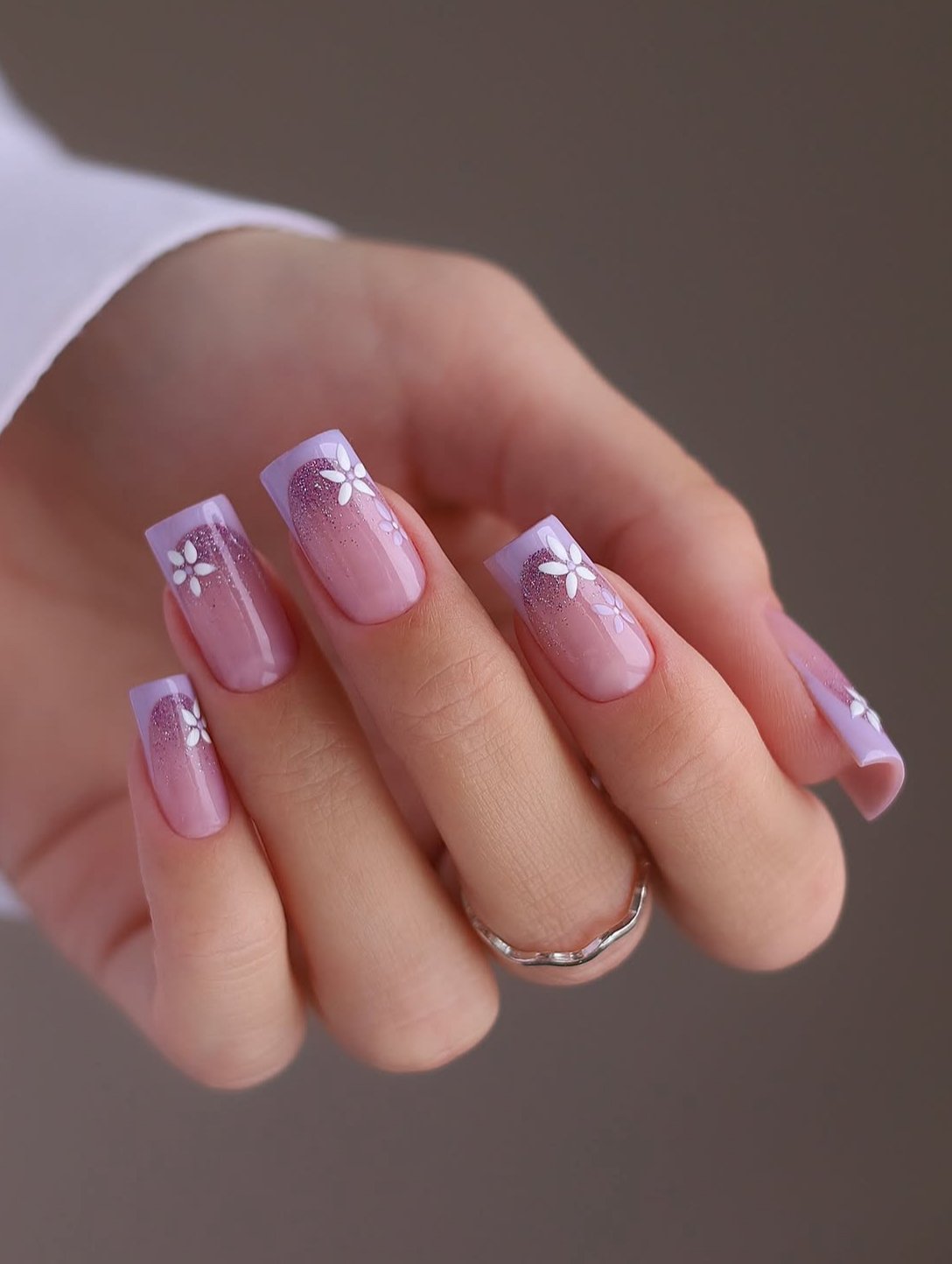 Neon Pink Brush Stroke Nails