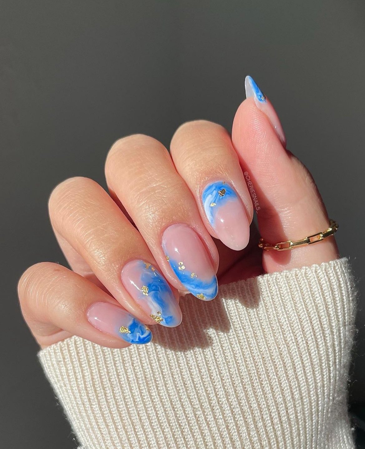 Frosted Aqua Almonds