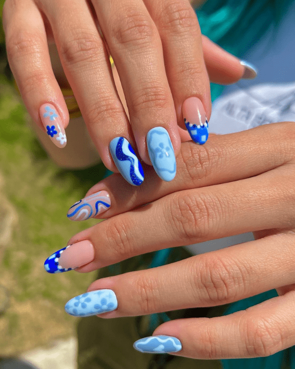 Bright Blue Mix and Match