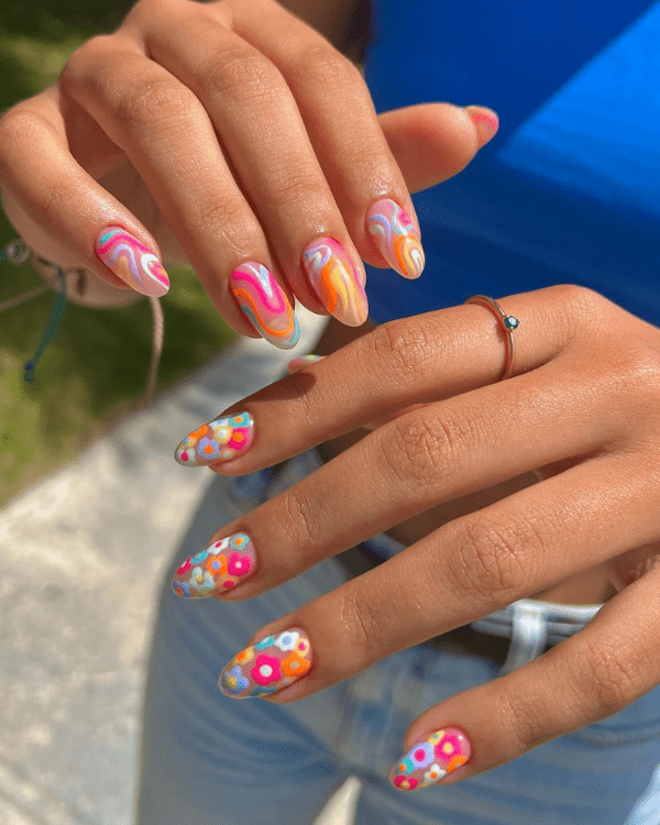 Vibrant Swirls & Flowers