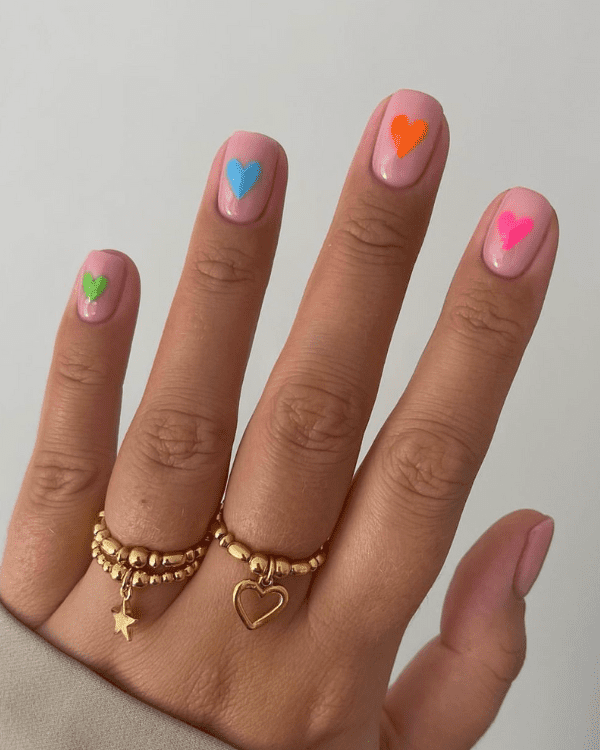 Subtle but Bright Summer Nails