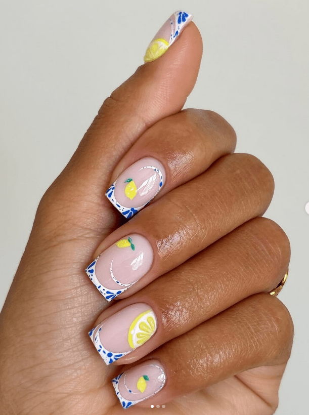 Bright Summer Pattern Nails
