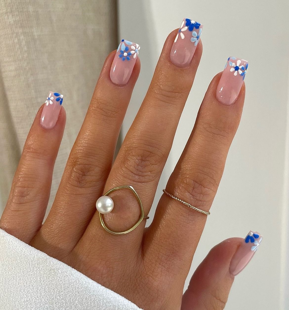 Navy French Accents