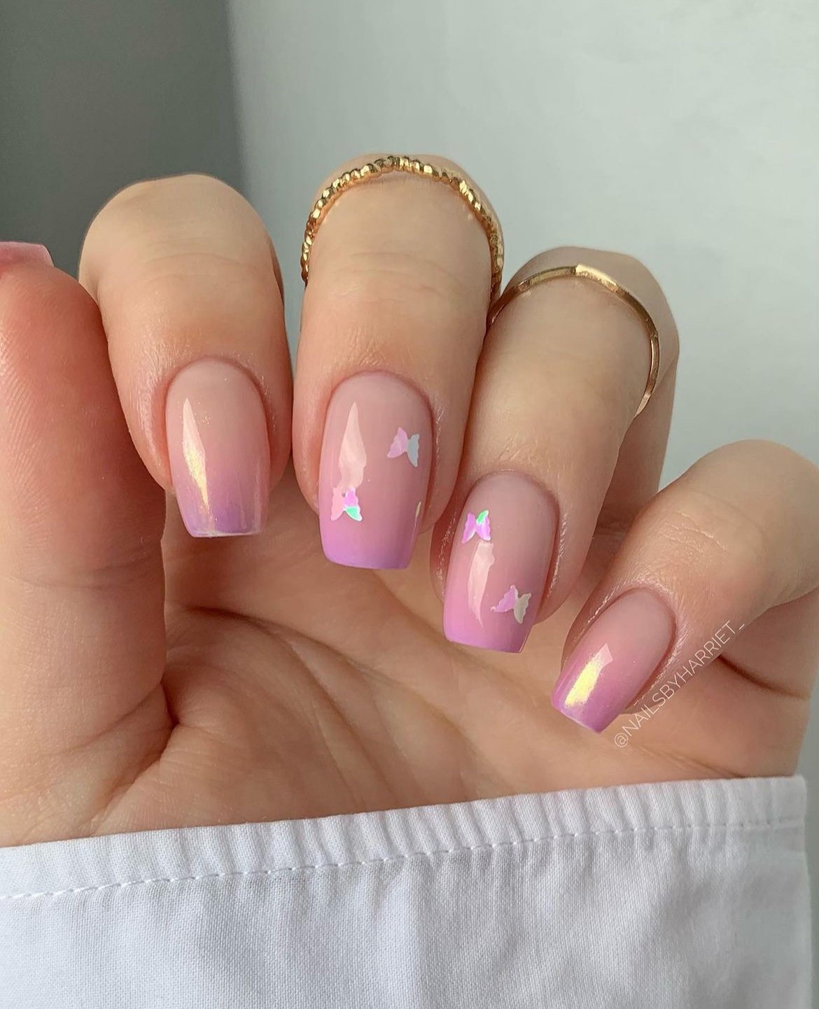 Mint Palm Leaf Nails
