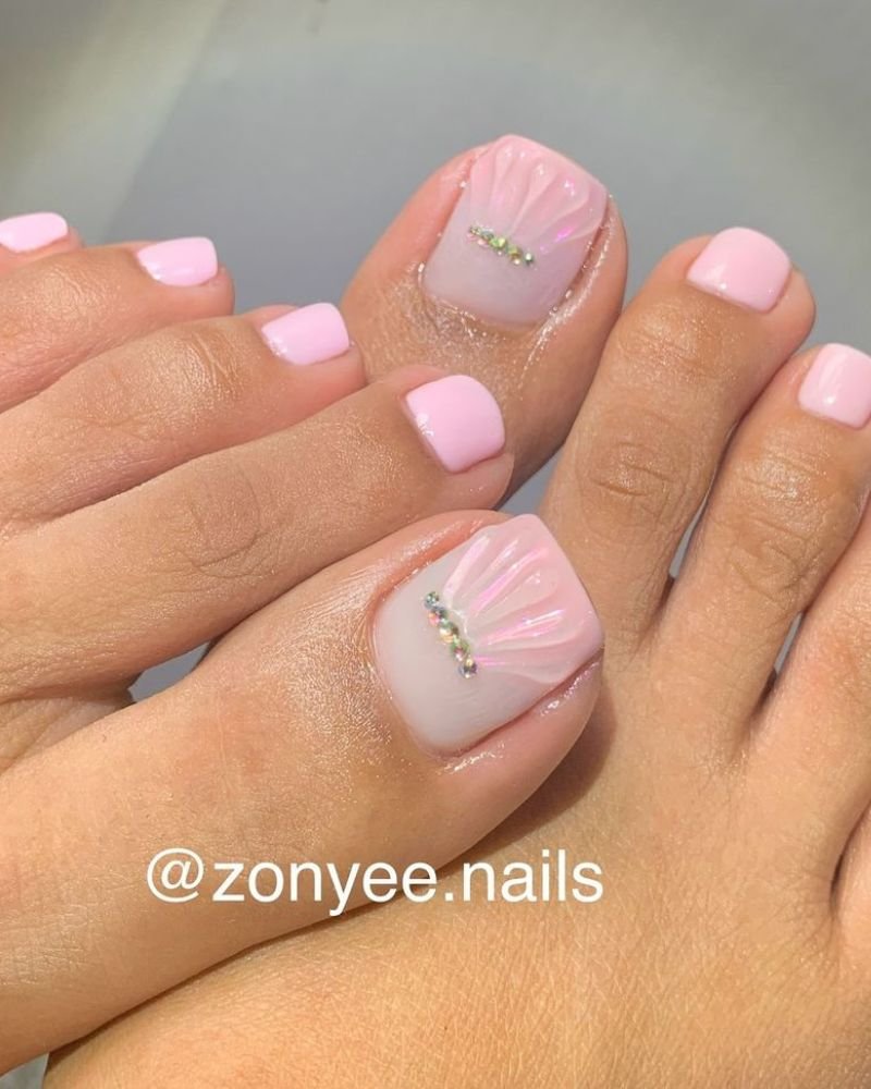 3D Seashell Beach Toes