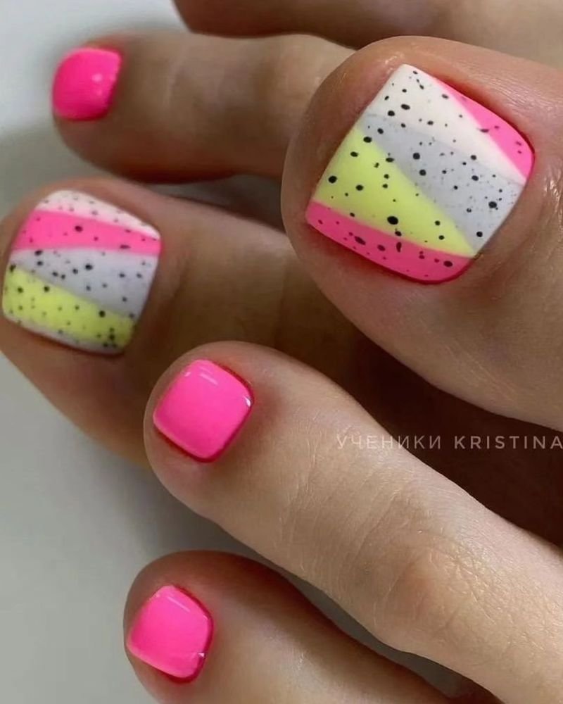 Dragon Fruit Dot Pedicure