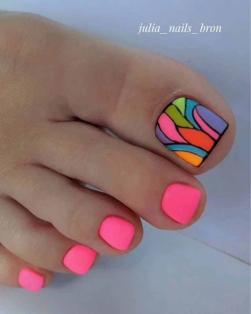 Stained-Glass Pink Big Toe