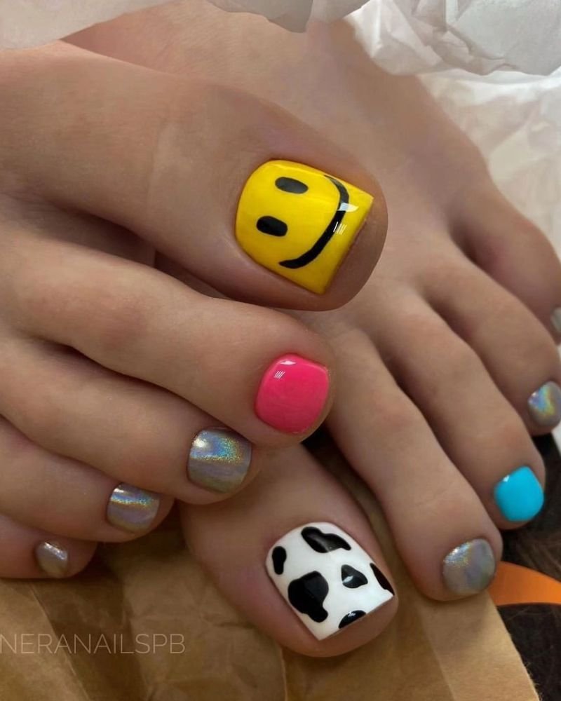 Cow Print Smile Toes